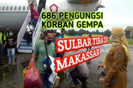686 Pengungsi Korban Gempa  Sulbar Tiba di Makassar