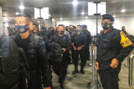 Pasukan Brimob Polda Sumbar Bergeser ke Jakarta 