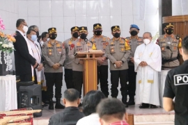 Kapolda Sulsel Pantau Pengamanan Gereja pada Perayaan Kenaikan Isa Al-Masih di Makassar
